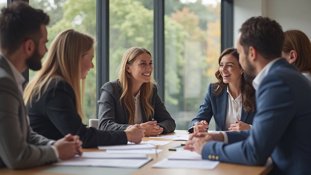 Groep professionals die samenwerken op project met sterke emotionele intelligentie